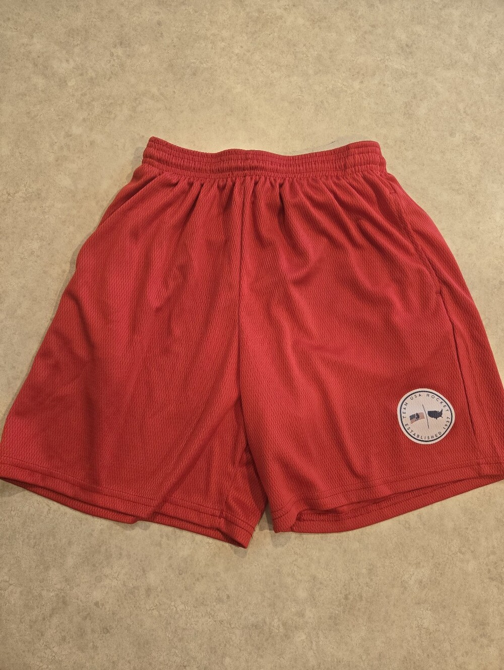 Team USA Hockey Youth Shorts. Size Large.